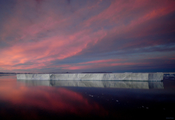 Puesta de sol antártica